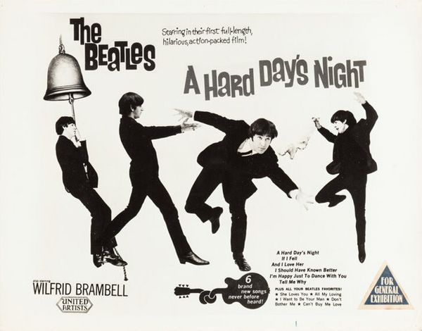 The Beatles A Hard Day's Night Lobby Card 1964