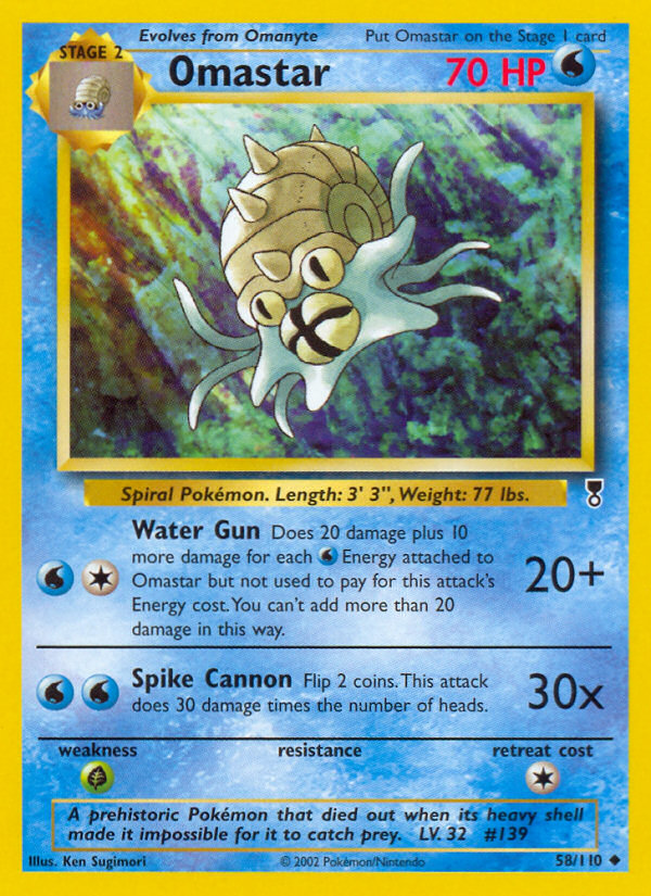 Omastar (58/110) - Legendary Collection Pokémon Card