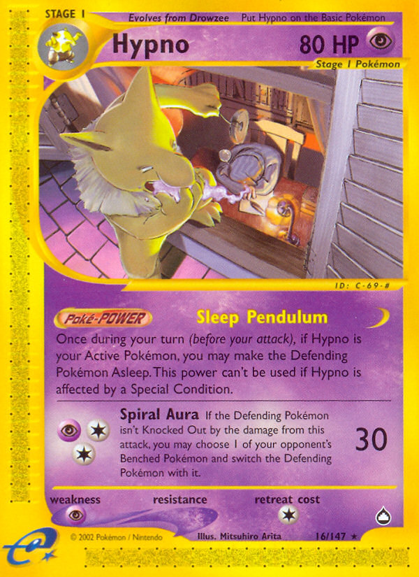 Hypno (16/147) - Aquapolis Pokémon Card