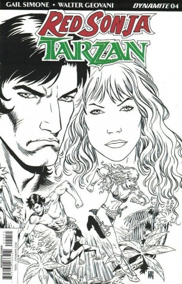 Red Sonja/Tarzan #4 (Cover E 10 Copy Geovani B&w In)