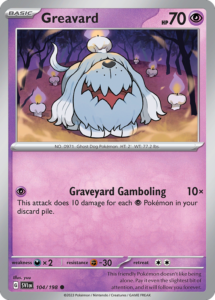 Greavard (104/198) - Scarlet & Violet Pokémon Card