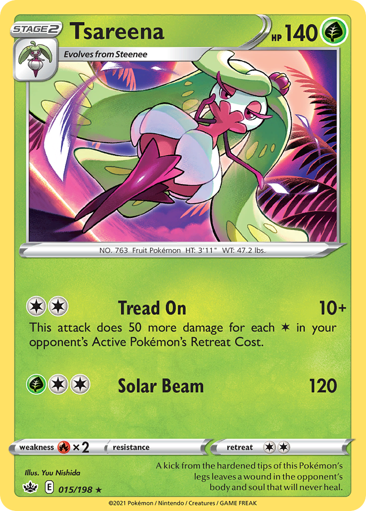 Tsareena (15/198) - Chilling Reign Pokémon Card