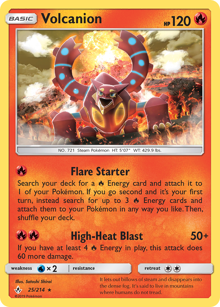 Volcanion (25/214) - Unbroken Bonds Pokémon Card