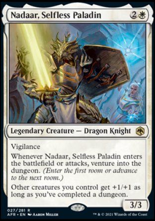 Nadaar, Selfless Paladin (Dungeons & Dragons: Adventures in the Forgotten Realms) Trading Card