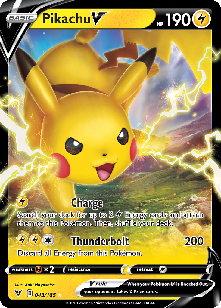 Pikachu V (43/185) - Vivid Voltage Pokémon Card