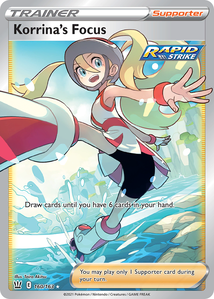 Korrina's Focus (Trainer: Supporter) (160/163) - Battle Styles Pokémon Card