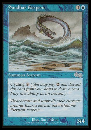 Sandbar Serpent (Urza's Saga) Trading Card