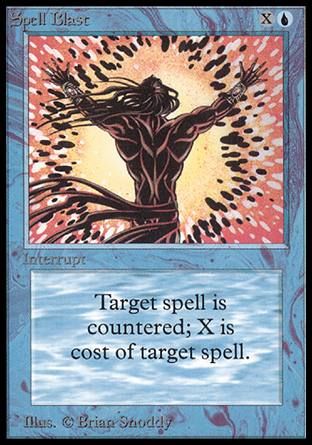 Spell Blast (Alpha) Trading Card
