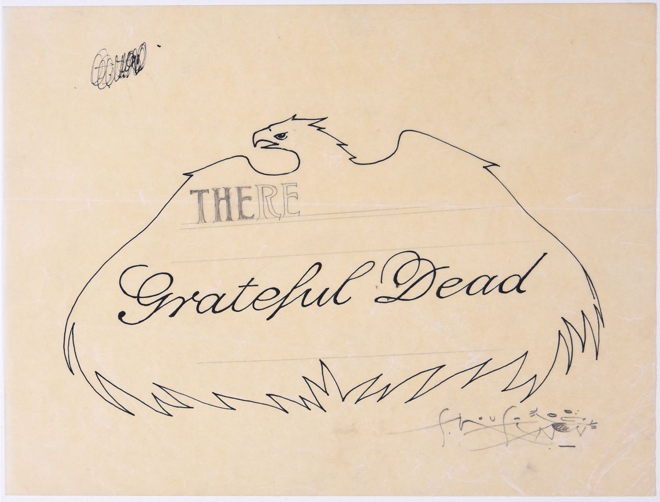 Grateful Dead "Go to Heaven" Eagle Sketch 1980 Concert Poster