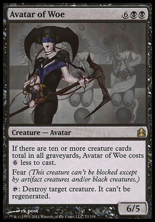 Avatar of Woe (MTG Commander) Trading Card