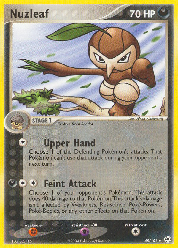 Nuzleaf (45/101) - Hidden Legends Pokémon Card