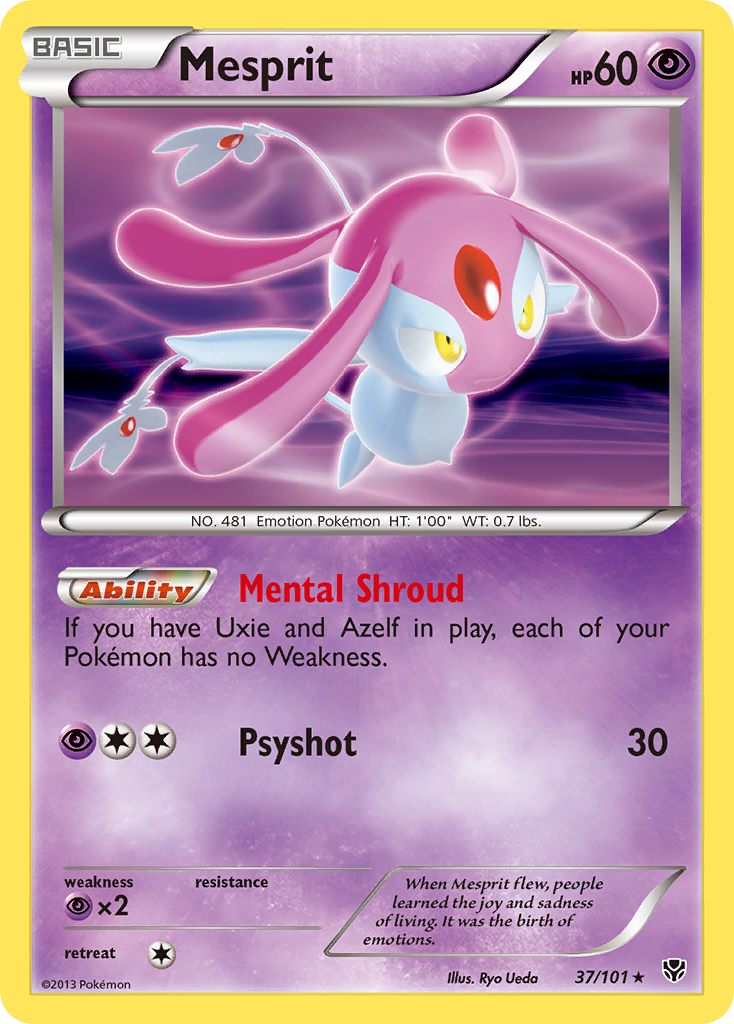 Mesprit (37/101) - Plasma Blast Pokémon Card