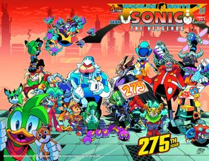 Sonic The Hedgehog #275 (Wells Wraparound Variant Cover)