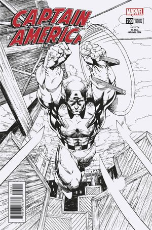 Captain America #700 (Jim Lee Remastered B&w Variant L)