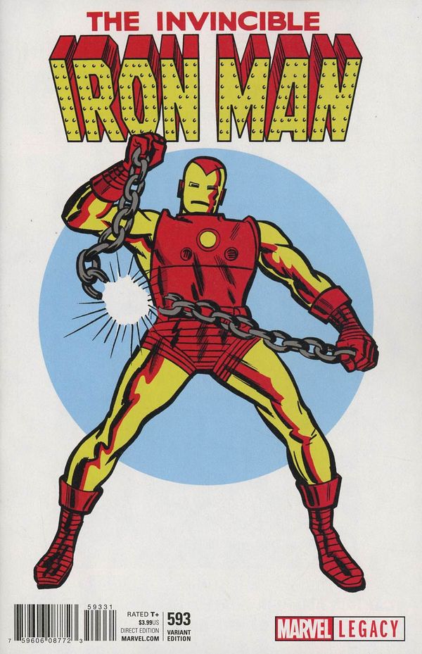 Invincible Iron Man #593 (Kirby 1965 T-shirt Variant Leg)