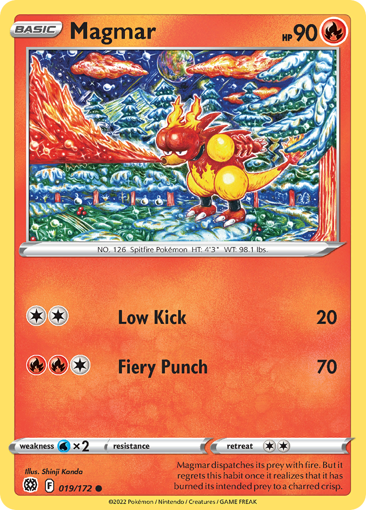 Magmar (19/172) - Brilliant Stars Pokémon Card