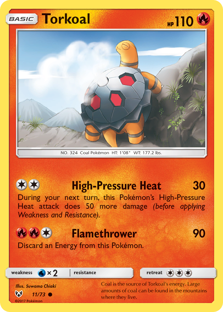 Torkoal (11/73) - Shining Legends Pokémon Card