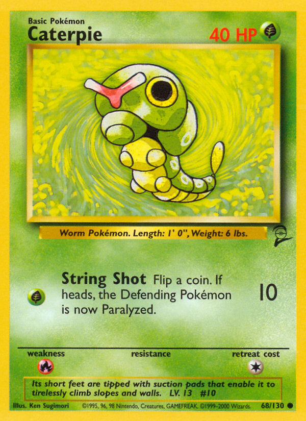 Caterpie (68/130) - Base Set 2 Pokémon Card