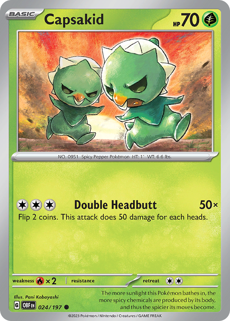 Capsakid (24/197) - Obsidian Flames Pokémon Card