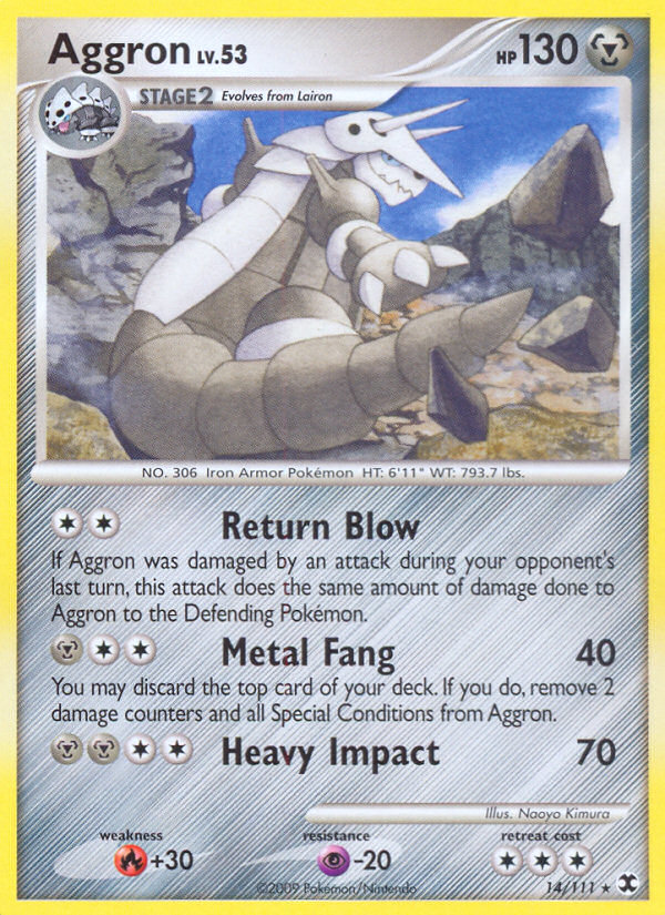 Aggron (14/111) - Rising Rivals Pokémon Card