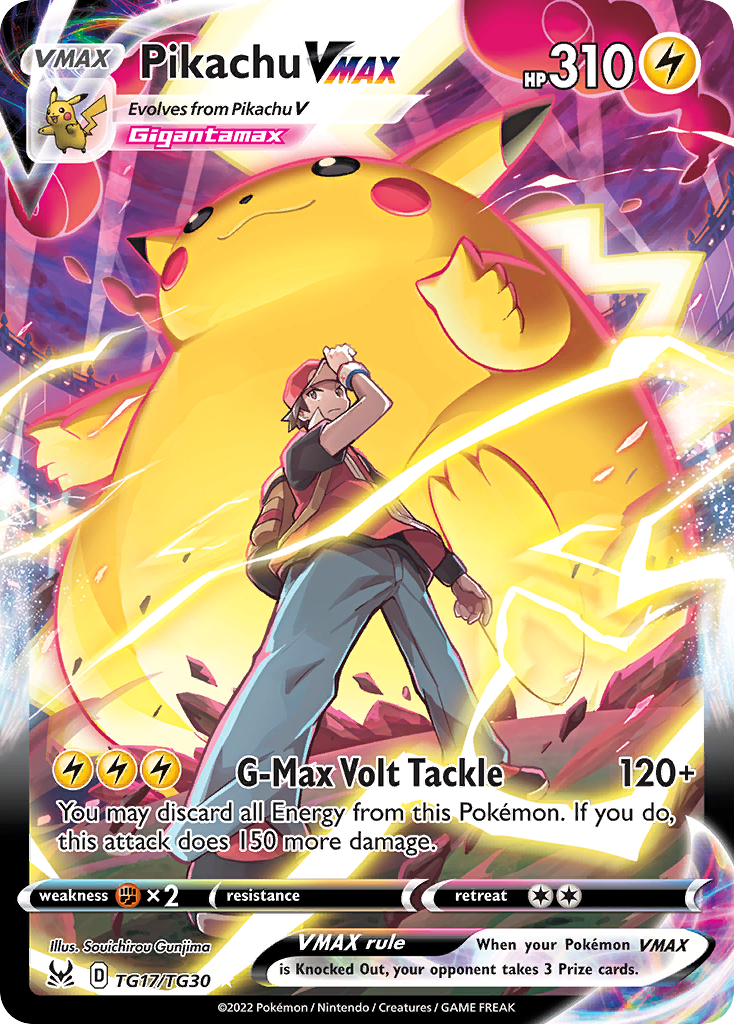 Pikachu VMAX (TG17) - Lost Origin Trainer Gallery Pokémon Card