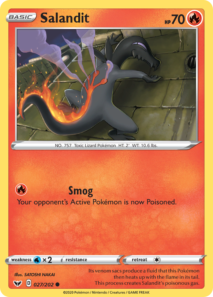 Salandit (27/202) - Sword & Shield Pokémon Card