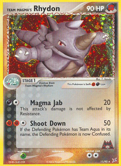 Team Magma's Rhydon (11/95) - Team Magma vs Team Aqua Pokémon Card