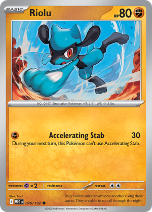 Riolu (76/132) - Mega Evolution (Reverse Holo)
