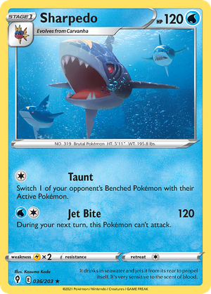 Sharpedo (36/203) - Evolving Skies