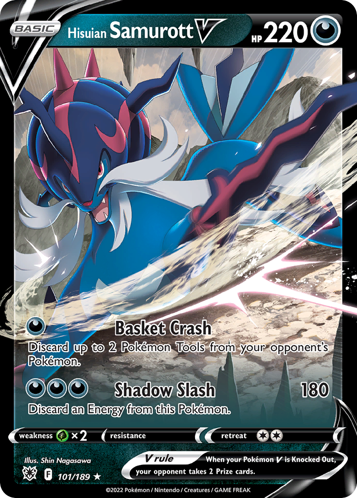 Hisuian Samurott V (101/189) - Astral Radiance Pokémon Card