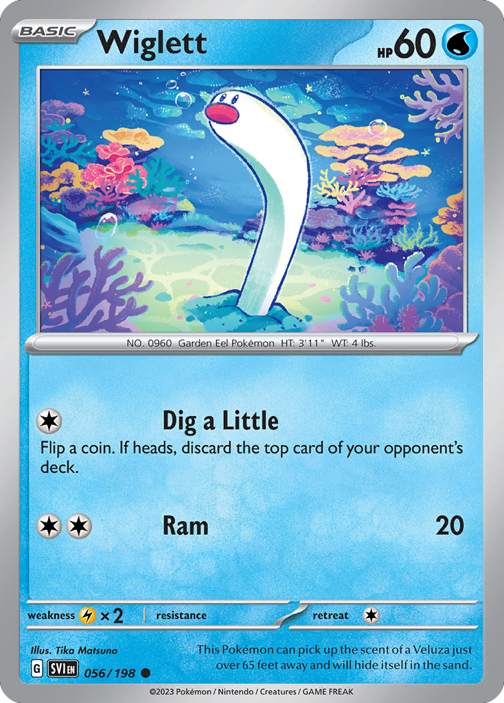 Wiglett (56/198) - Scarlet & Violet Pokémon Card