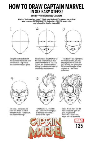 Captain Marvel #125 (Zdarsky How To Draw Variant Leg)