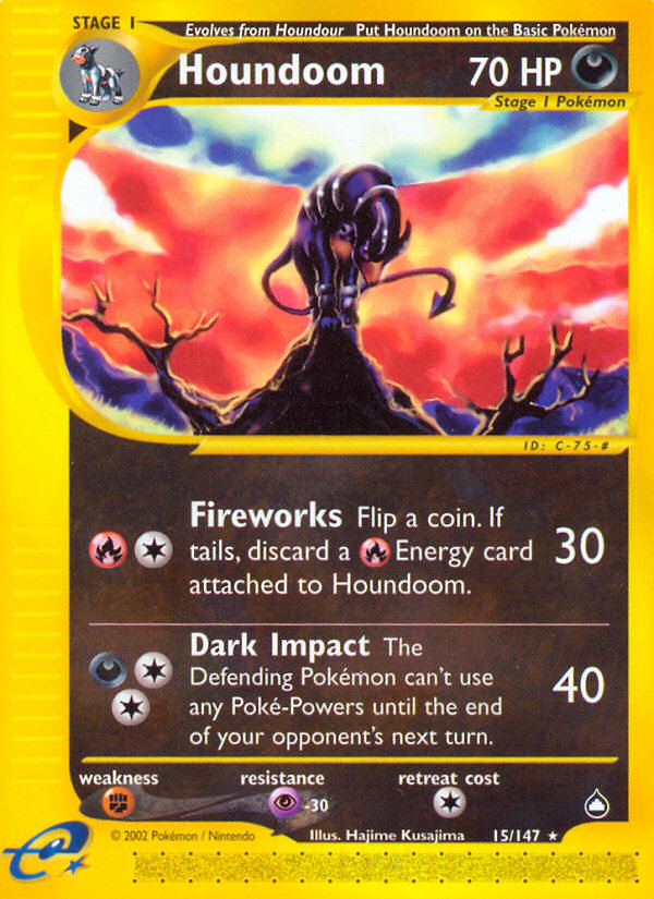 Houndoom (15/147) - Aquapolis Pokémon Card