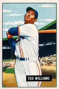 Ted Williams 1951 Bowman #165 Sports Card