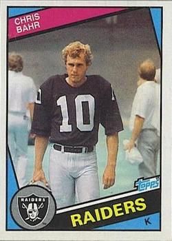 Chris Bahr 1984 Topps #102 Sports Card