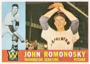 John Romonosky 1960 Topps #87 Sports Card
