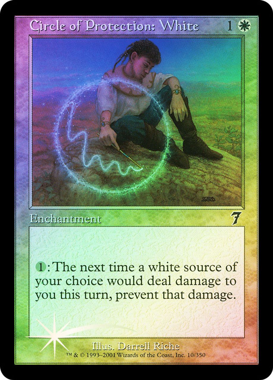 Circle of Protection: White (7th Edition - Foil) Trading Card