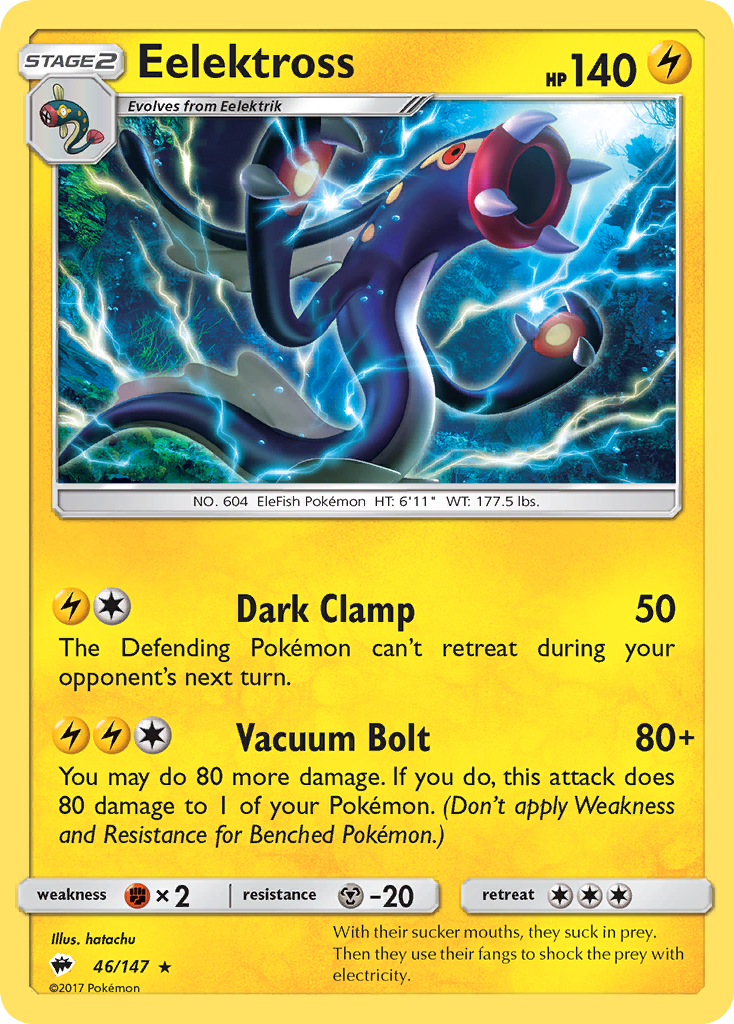 Eelektross (46/147) - Burning Shadows Pokémon Card