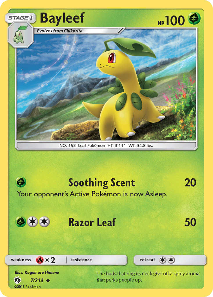 Bayleef (7/214) - Lost Thunder Pokémon Card