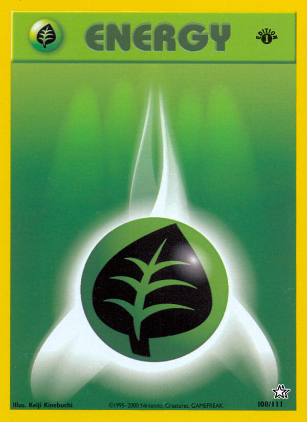 Grass Energy (108/111) - Neo Genesis Pokémon Card