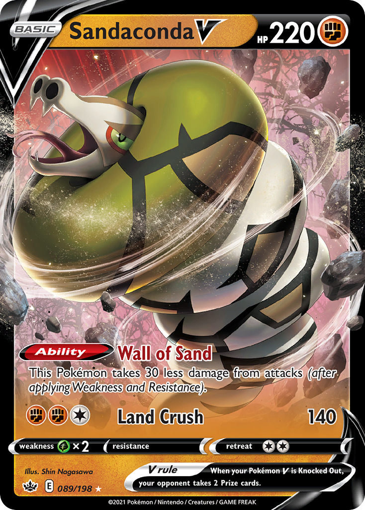 Sandaconda V (89/198) - Chilling Reign Pokémon Card