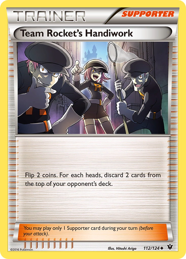 Team Rocket's Handiwork (Trainer: Supporter) (112/124) - Fates Collide Pokémon Card