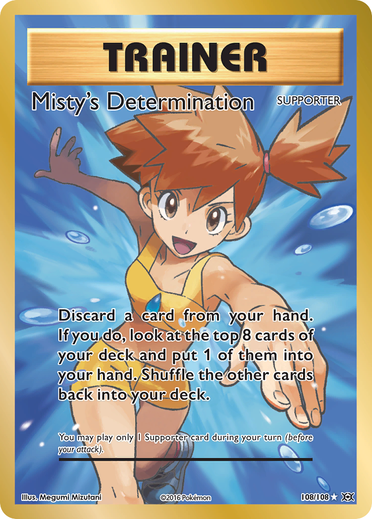 Misty's Determination (108/108) - Evolutions Pokémon Card