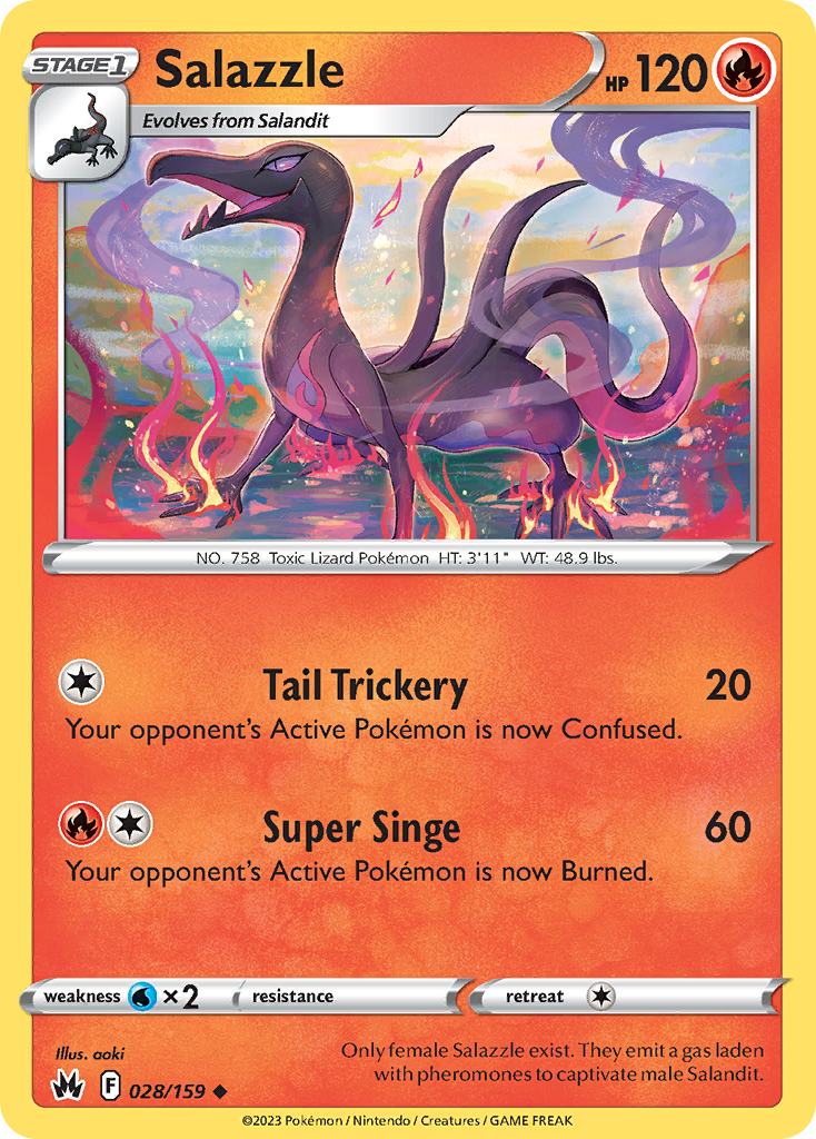 Salazzle (28/159) - Crown Zenith Pokémon Card