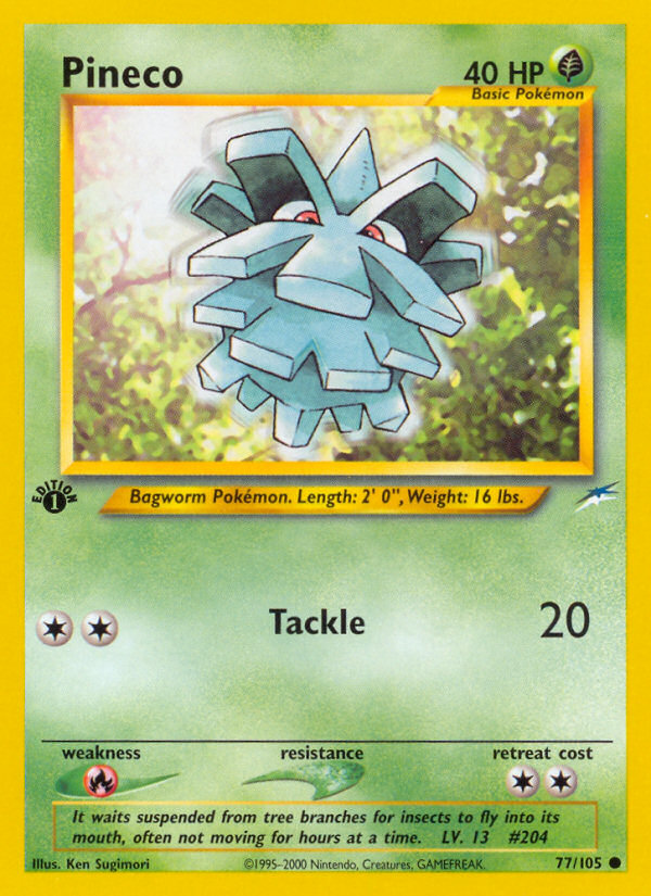 Pineco (77/105) - Neo Destiny Pokémon Card