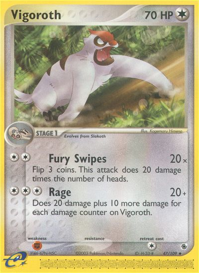 Vigoroth (47/109) - Ruby & Sapphire Pokémon Card