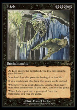 Lich (Magic 30th Anniversary Edition - Old Frame) Trading Card