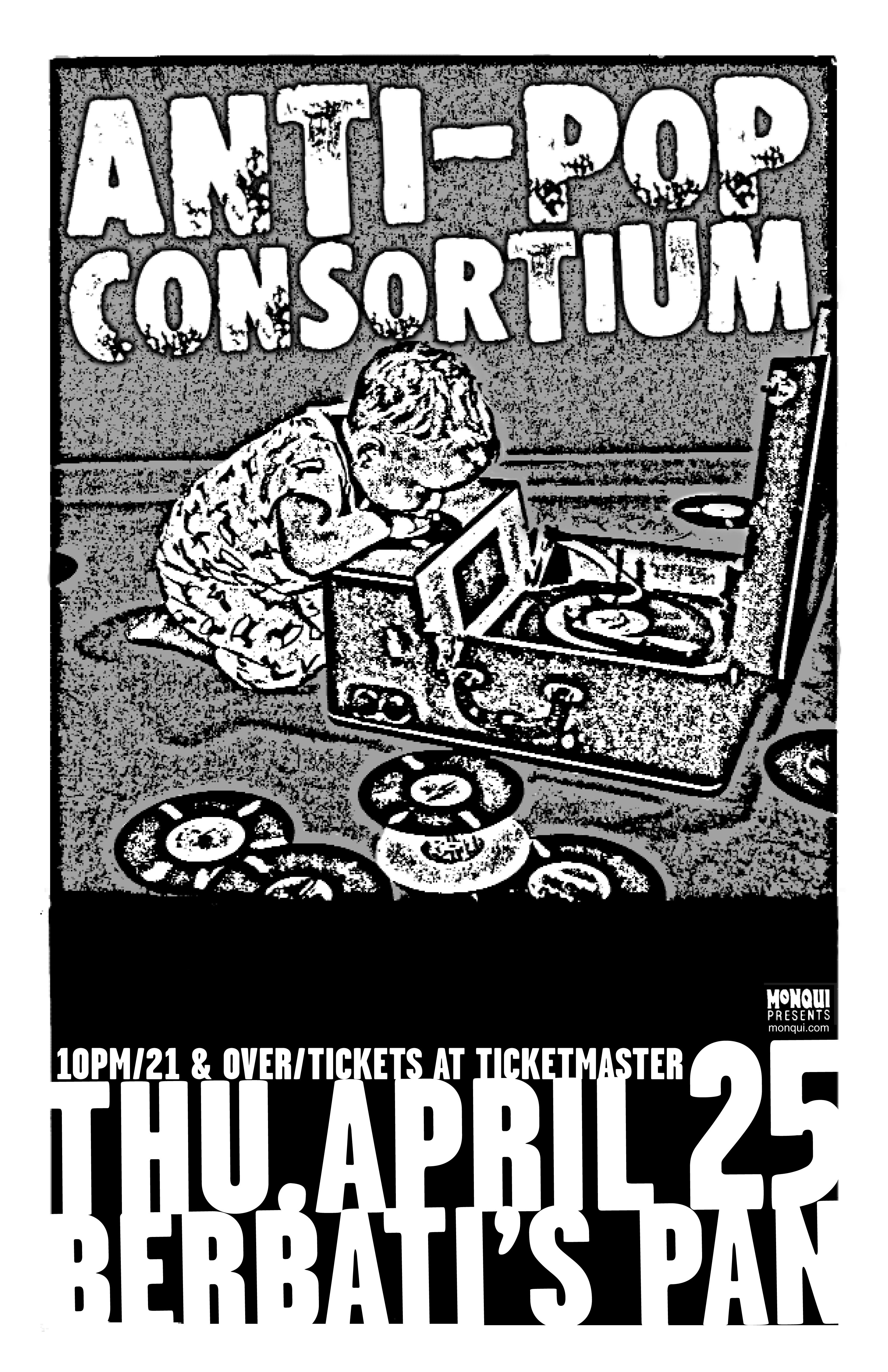 MXP-143.2 Anti Pop Consortium 1996 Berbatis  Apr 25 Concert Poster