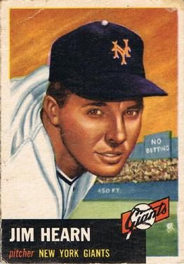 Jim Hearn 1953 Topps #38 Sports Card