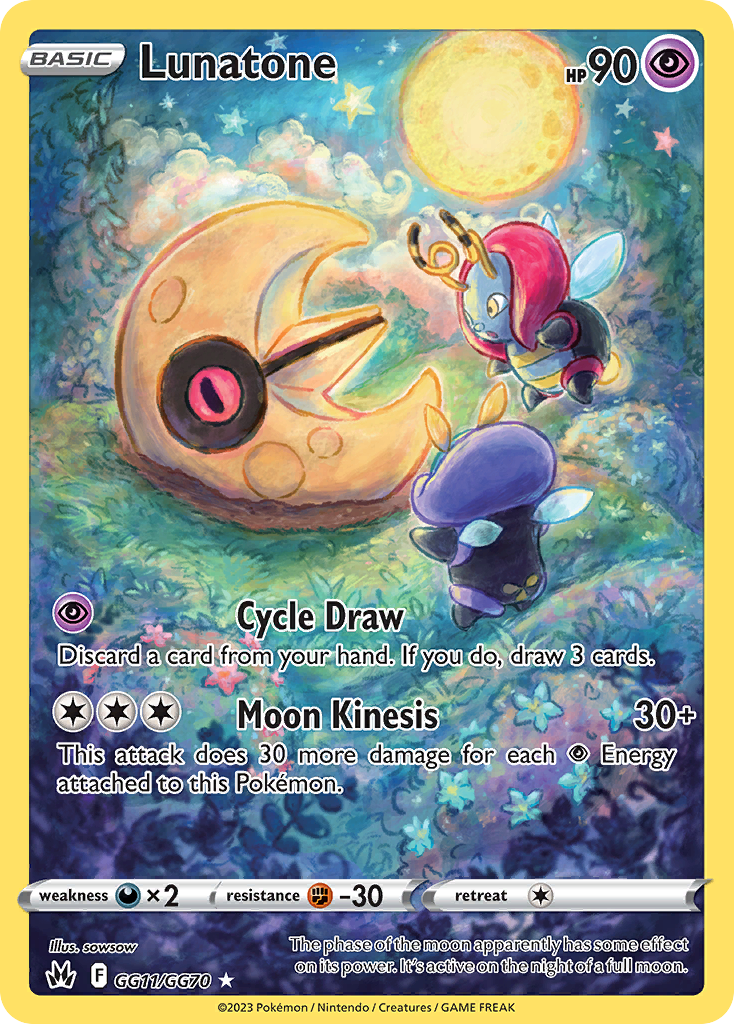 Lunatone (GG11) - Crown Zenith Galarian Gallery Pokémon Card